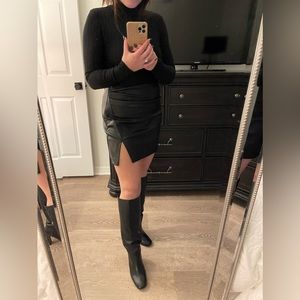 NWT MANGO FAUX LEATHER SKIRT